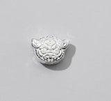 925 Sterling Silver Zodiac Tiger Head Beads Pendant