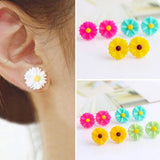 300pcs Resin Daisy Cabochons - Pastel & Bold Tropical Colors Mix - 8mm-26mm