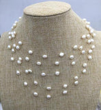 6-7MM Rice Freshwater Pearl Necklace Wedding Love Mothers Gift