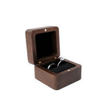 Wooden Pair Engagement Ring Box Wedding Proposal Mini Gift Box
