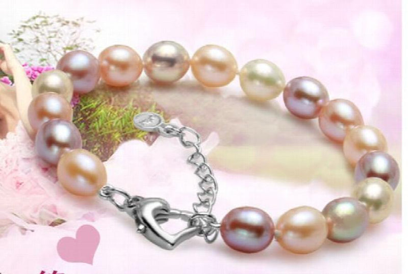 Charming 8-9mm South Sea Multicolor Bracelet 7.5-8in