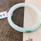 Zheru Jewelry Natural Jadeite Bracelet 54-62mm Green