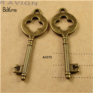 Antique Bronze Key Charms Pendant 40*14MM Lot of 100 for DIY Jewelry Making