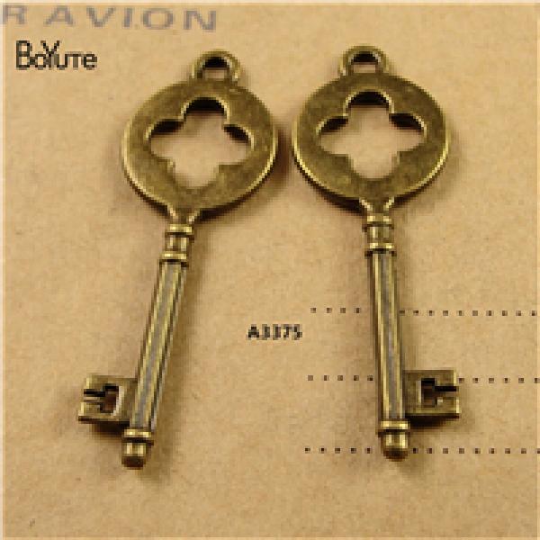Antique Bronze Key Charms Pendant 40*14MM Lot of 100 for DIY Jewelry Making