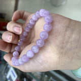 Natural Purple Spodumene/Kunzite Stone Beads Bracelet 8mm for Jewelry DIY