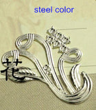 30 Pc Brass Scroll Leaf Branch Stamping 26*35mm Charms