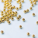 15pcs Real 925 Sterling Silver Small Bead Round Charms DIY Accessories