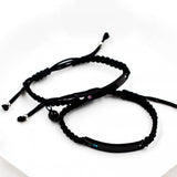 USPS Engraving Braided Bracelets for Couples Women Men