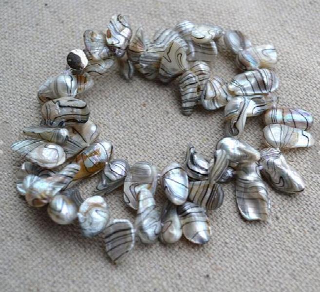 Gray Freshwater Pearl 2ROW AA 8-11MM Bangle