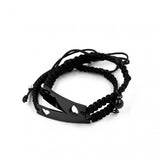 USPS Braided String Bracelets for Couples, Magnet Name Bangle Stainless Steel