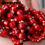Red Coral Stone Beads Olive Shape Spacer Beads 6 8 10mm