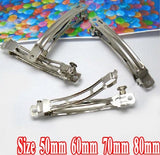 100pcs Rhodium Plated Metal Barrette Hair Clip Blank DIY Jewelry Findings