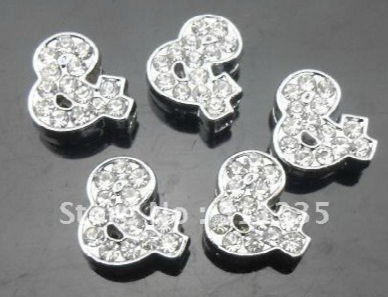 100pcs 8mm Rhinestone & Symbol Charms for 8MM Bracelet