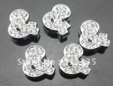 100pcs 8mm Rhinestone & Symbol Charms for 8MM Bracelet