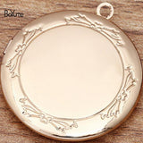 BoYuTe 32*6MM Metal Brass Round Locket Pendant for Jewelry Making