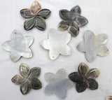 Quartz Crystal Abalone Shell Flower Pendant for DIY Jewelry Making