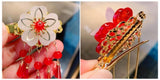 Retro Chinese Style Hanfu Headdress Tassel Flower Hairp