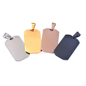 Stainless Steel Arm Tag Men Dogtag Pendant
