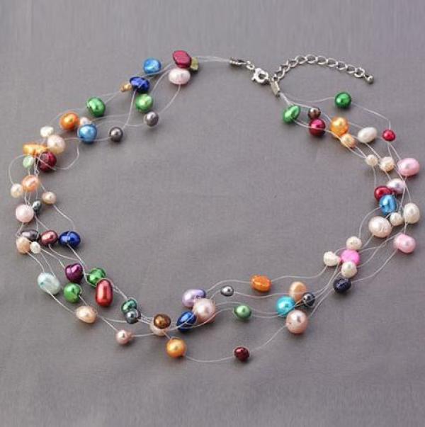 Baroque AA 4-10MM Pearls Necklace - Wedding Birthday Party Gift