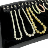 Navy Leather Jewelry Roll Bag Necklace Storage Box