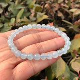 Aquamarine Bracelet Natural Round Beads Crystal Healing Stone Gift