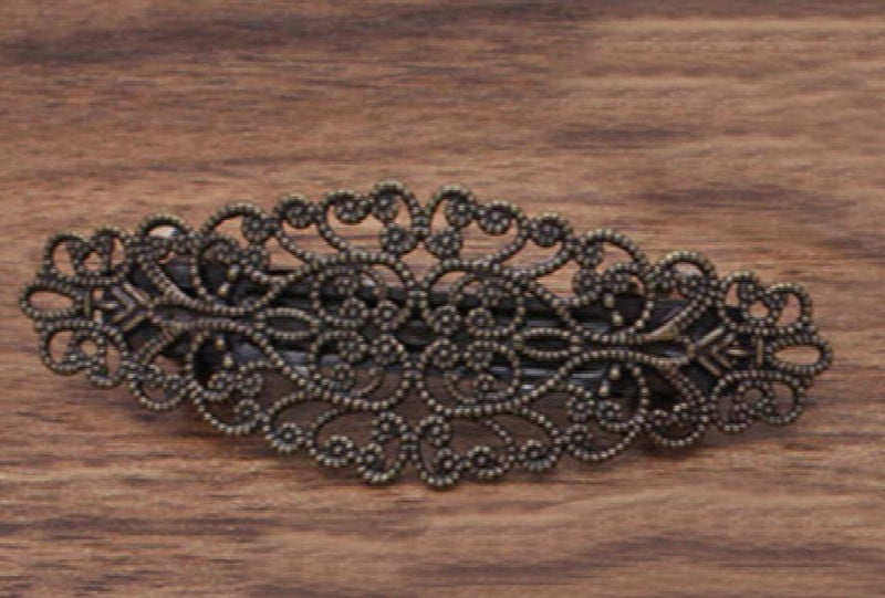 20pcs French Barrette Spring Hair Clips Gold Hairpin Base Setting