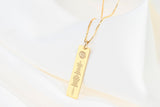 Personalized Music Code Necklace - Engraved Bar Necklace - Birthday Gift
