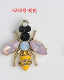Vintage Rhinestone Honeybee Charms Pendant 10pcs