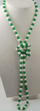 Freshwater Pearl and Green Jade 8mm Necklace 45in