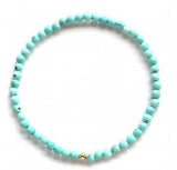 Turquoise Bracelet 925 Sterling Silver Stretched Bracelet