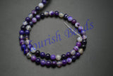 Purple Banded Agate Round Loose Beads 5 strands 6mm 8mm 10mm