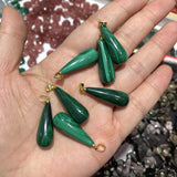 Natural Malachite Water Drop Pendant Crystal Healing Stone
