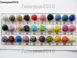 10mm Green Crystal Rhinestone Clay Disco Ball Spacer Beads