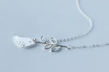925 Sterling Silver Bird Lariat Necklace GTLX584