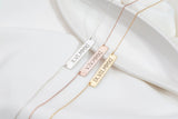 Custom Roman Numeral Necklace - Personalized Date Bar Necklace