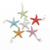 10pcs Alloy Starfish Pendants Charms Lobster Clasp for Bracelet Jewelry
