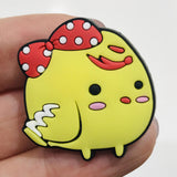 100PCS Mix Lovely Chick PVC Craft Flat Back DIY Hair Jewelry Shoes Charms