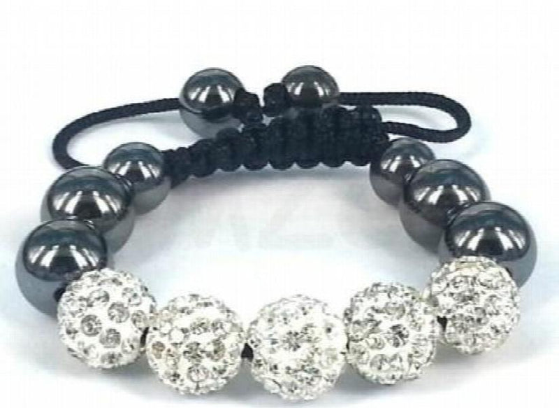10mm CZ Disco Ball Beads Crystal Bracelet