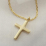 925 Silver Cross Pendant Chain Necklace Fine Jewelry for Women