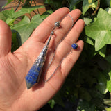 Natural Lapis Lazuli Pendulum Divination Pendant Crystal Reiki Healing Stone