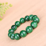 Burmese Emerald Green Round Bead Bracelet for Men and Women