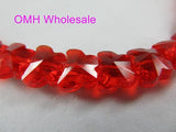OMH 150Pcs Butterfly Glass Crystal Beads 8x6mm - 8 Colors Available