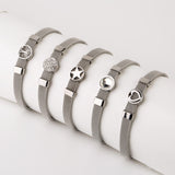 Heart-shaped Stainless Steel Bracelet Mesh Strap Magnet Clasp
