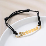 Custom Braided Rope Couples Bracelets Matching Relationship ID Name Jewelry Gift