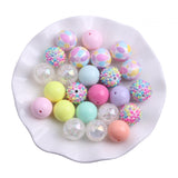 20mm Easter Pastel Mix Acrylic Beads 50pcs Lot Chunky Beads Necklace
