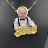 Personalized Acrylic Name Picture Necklace for Women