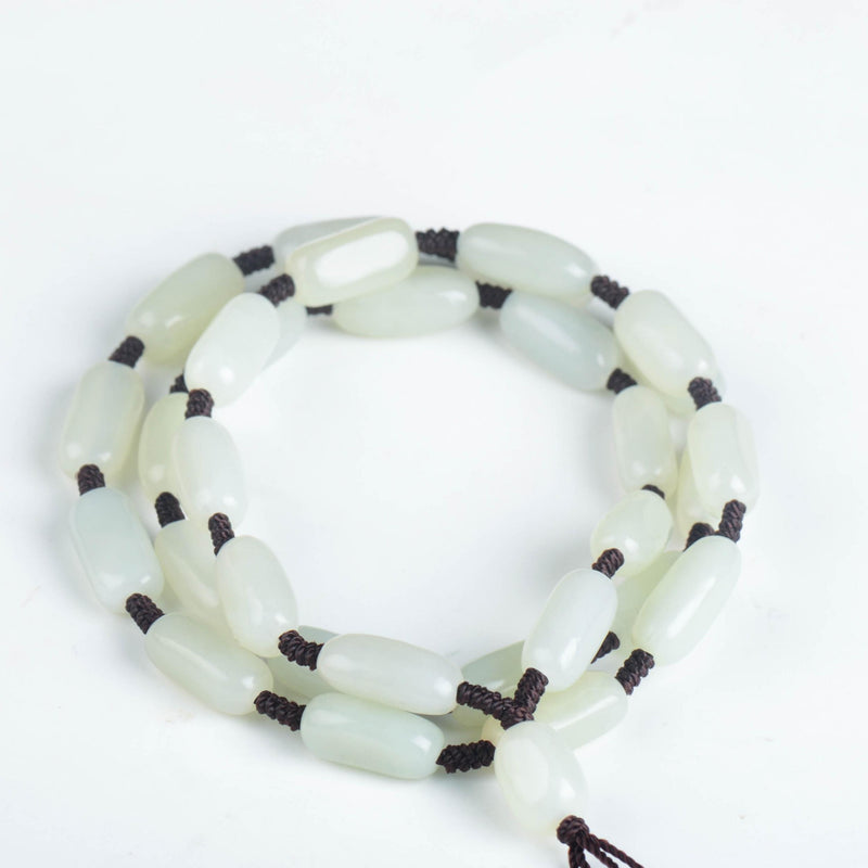 Genuine Hetian Jade Pendant Necklace Rope Chain Jade Jewelry