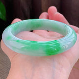 Natural Burma Jade Princess Bracelet for Women, 54mm-62mm