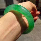 Zheru Jewelry Natural Myanmar Jadeite Ice Green Bracelet