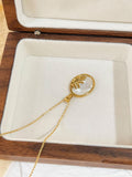 Peri'sbox Mother of Pearl Sun Pendant Necklace